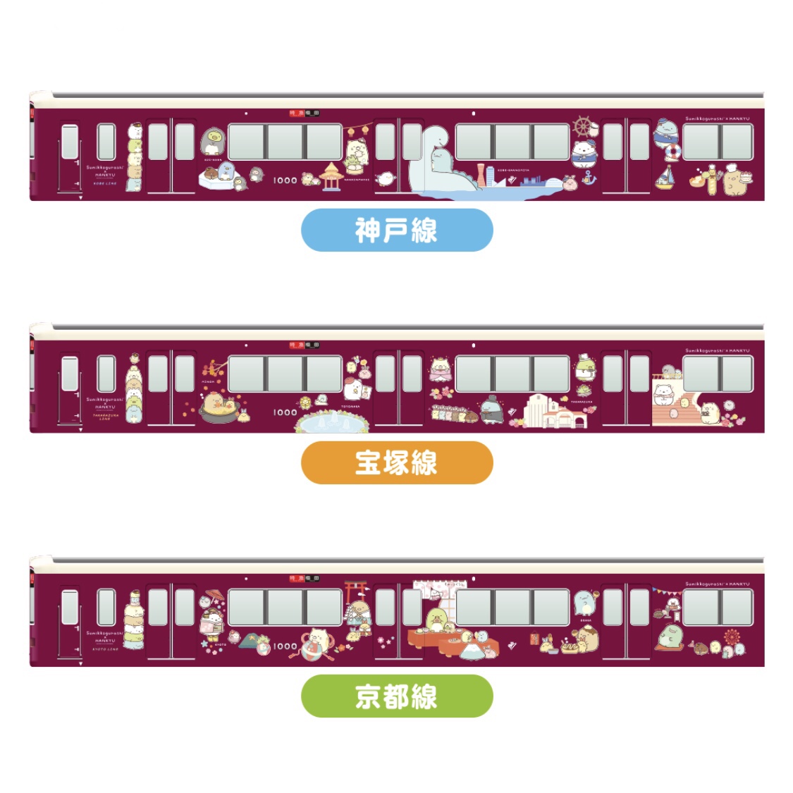 すみっコぐらし×阪急電車